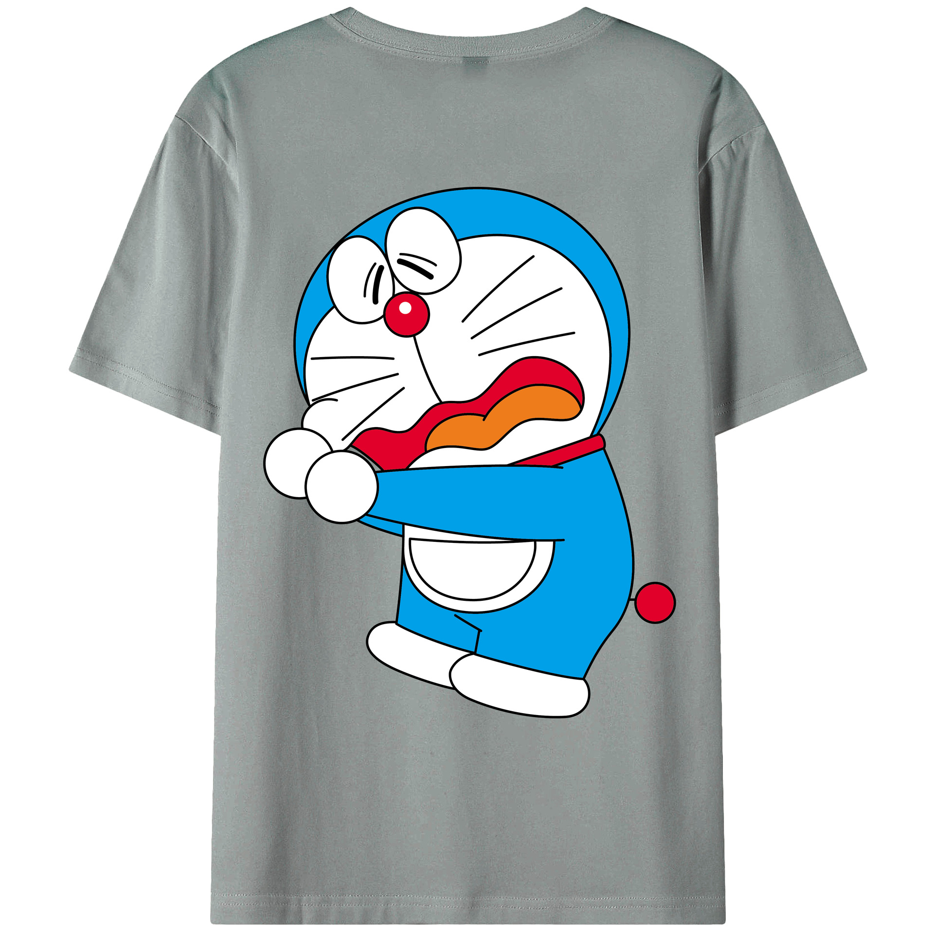 （画像用） ドラえもん Doraemon 綿100％ メンズ半袖Tシャツ（バックプリント） 通気性